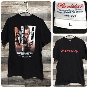Connor McGregor vs Floyd Mayweather T-Shirt Men’s L Black Pioneer DJ Printstar